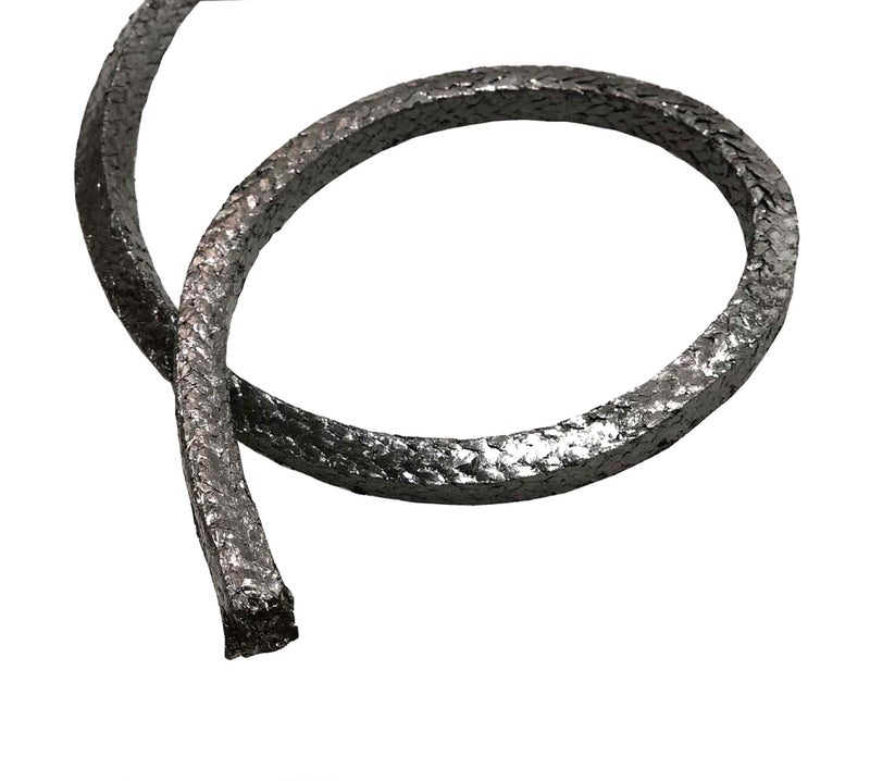GraficBraid Style 1000 - Flexible Graphite Braided Compression Packing for Pump Valve or Mechanical Seal, 3/8" x 3/8", 8 feet